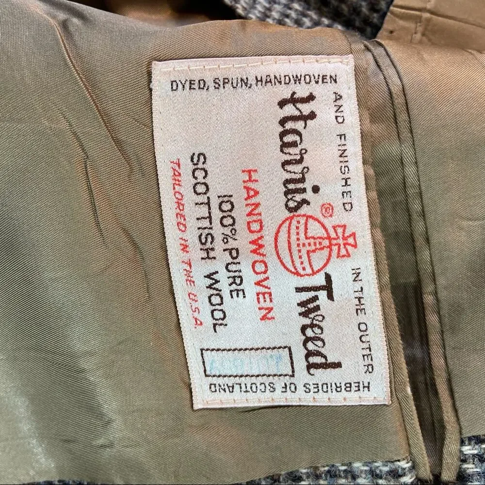 Vintage Harris Tweed Scottish Wool Suit 40R